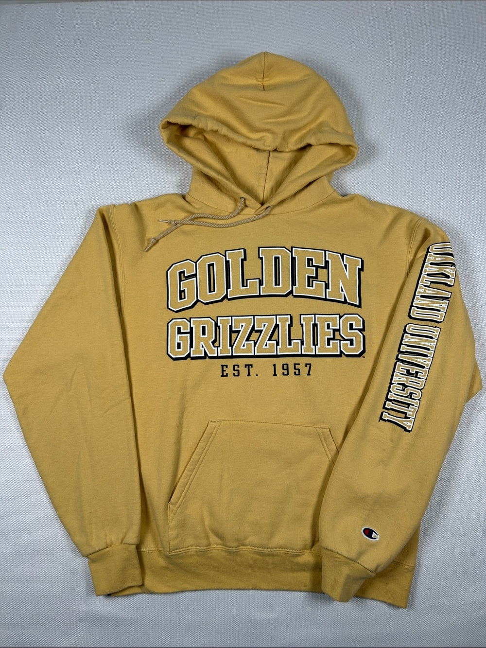 Champion Golden Grizzlies Oakland University Hoodie Pullover Fleece Medium